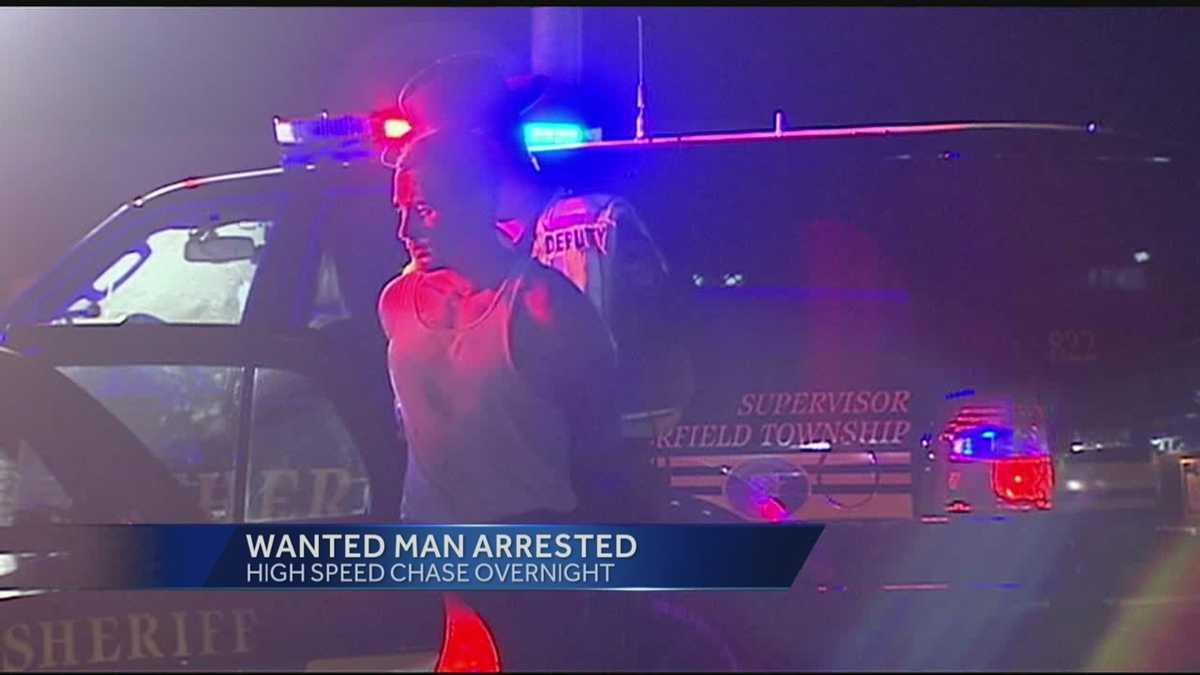 Wanted man arrested after overnight police chase