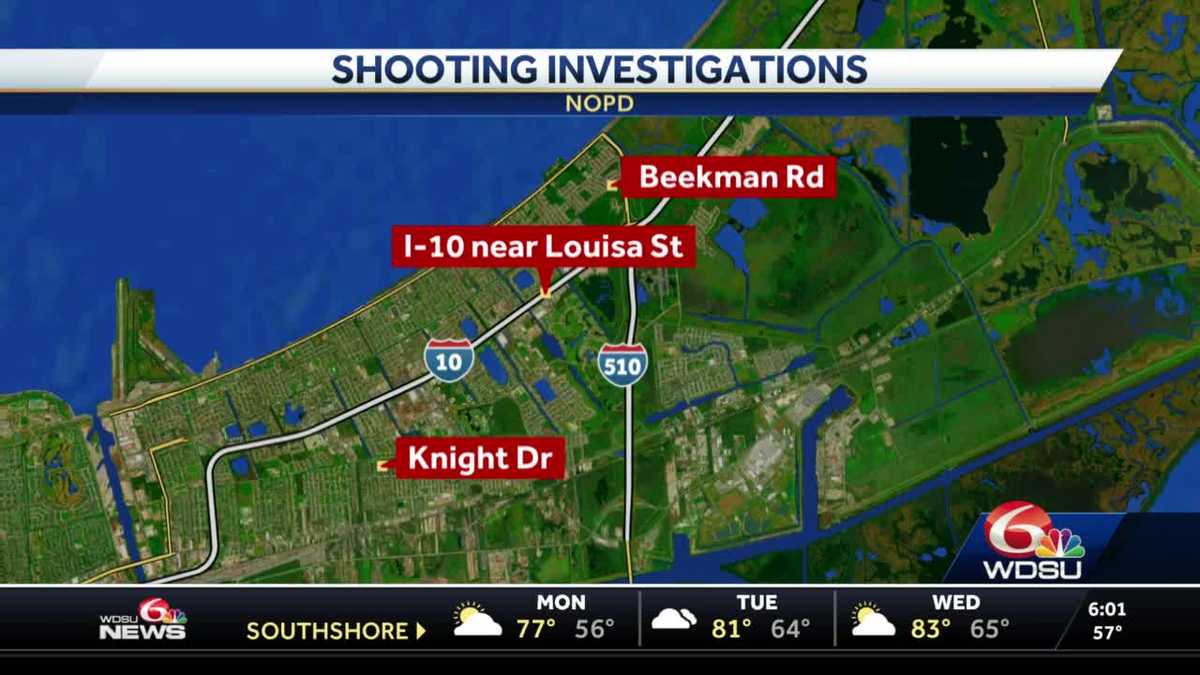 New Orleans Police Investigate Shooting On Interstate That Injured One