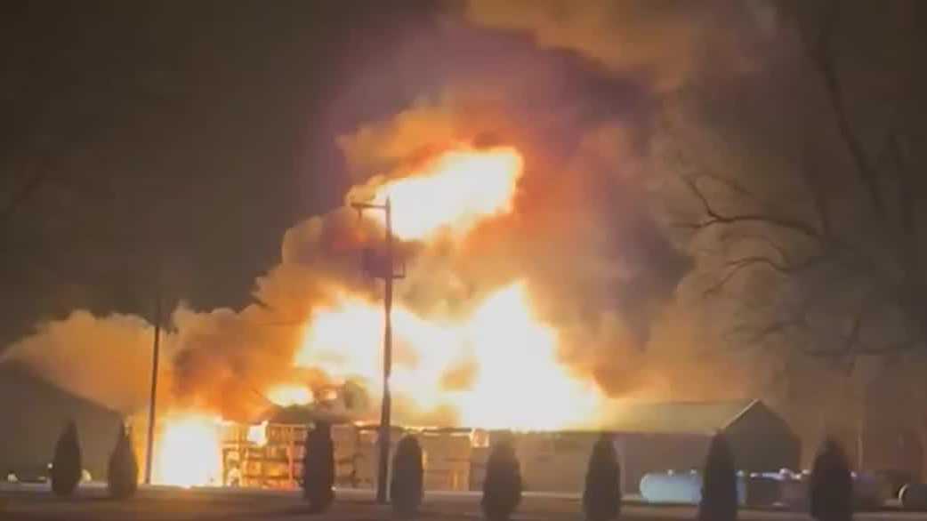 Corydon residents evacuated during Saturday night fire at petroleum plant