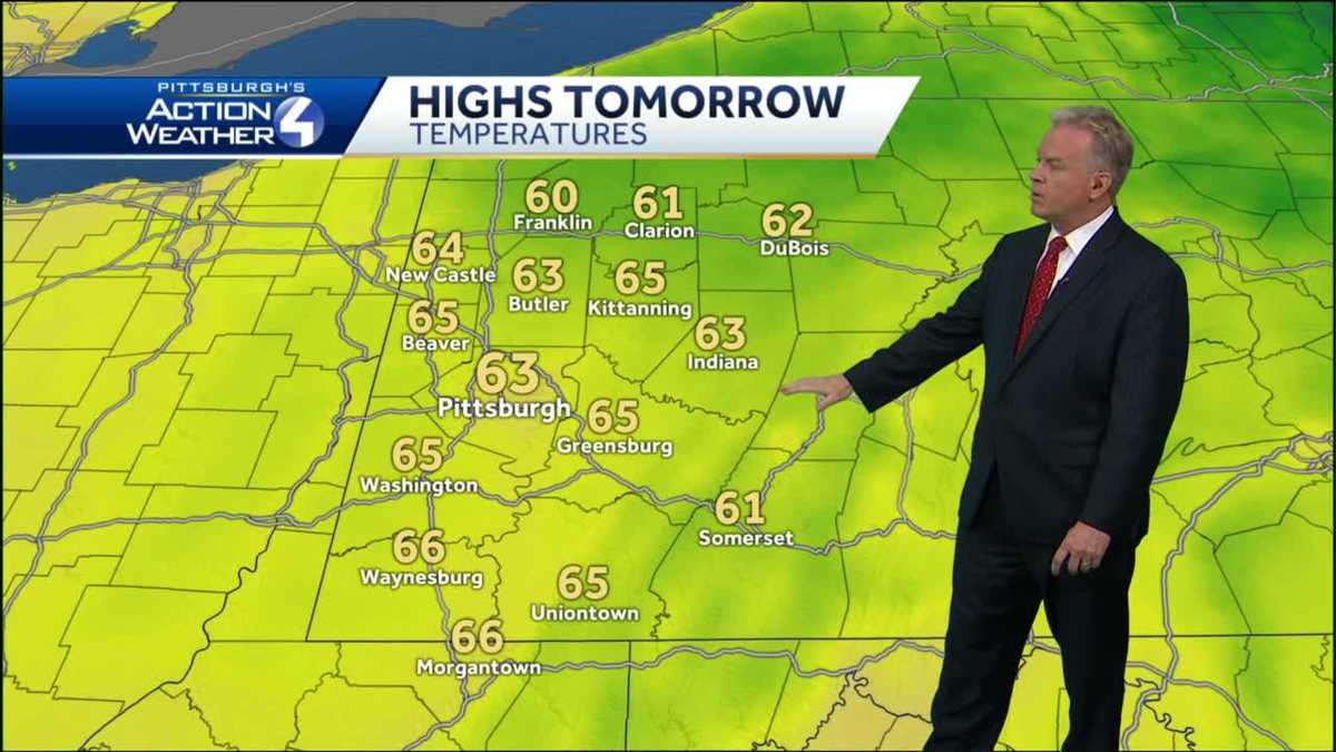Temperatures returning to the 60s