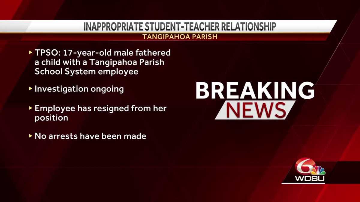 Alleged studentteacher relationship being investigated by the