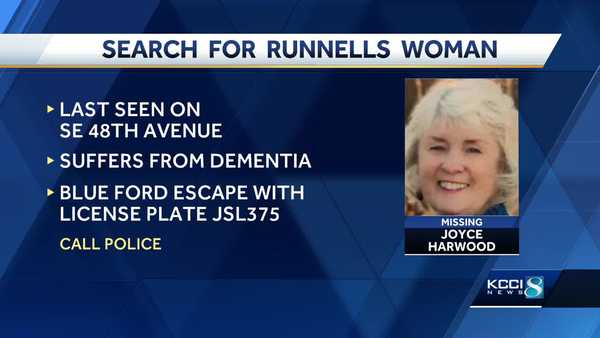 authorities looking for missing older runnells woman