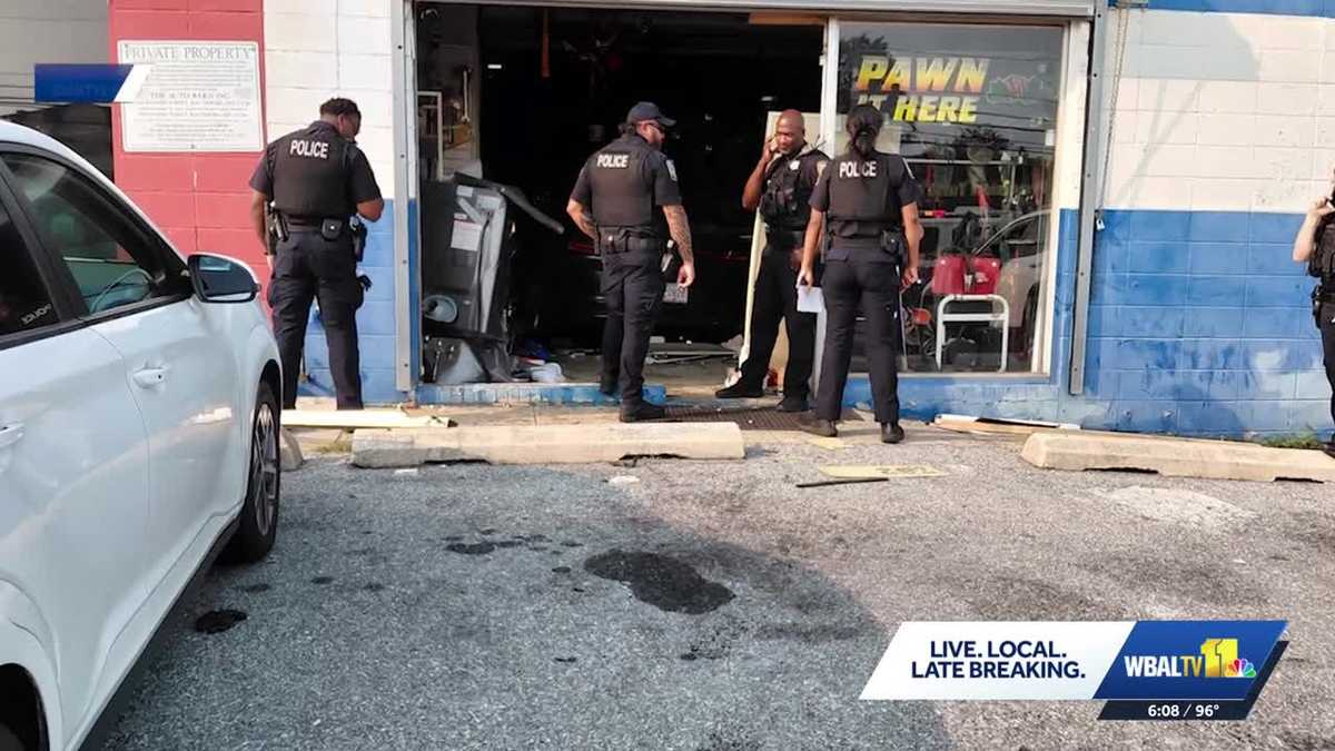 Car stormed into Randallstown pawn shop, witnesses say