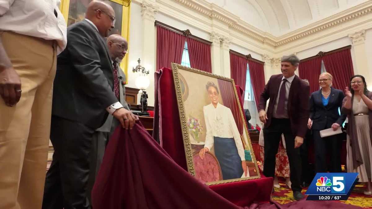 Portrait of former Rep. Louvenia Dorsey Bright unveiled in the Vermont Statehouse Tuesday