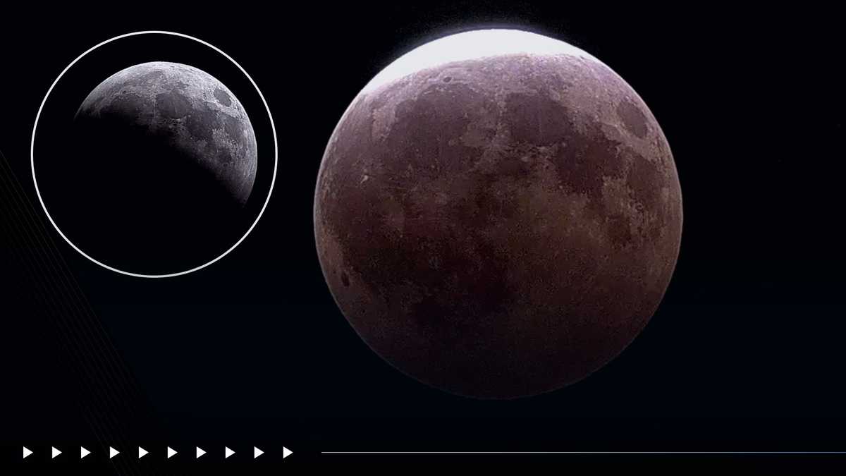 Time-lapse video shows partial lunar eclipse over Oklahoma