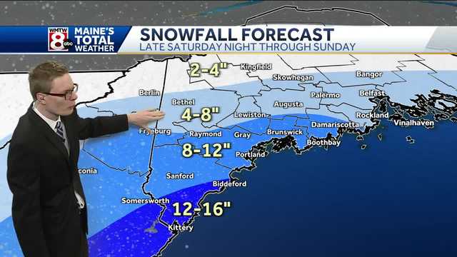 Heavy snow on the way for Sunday