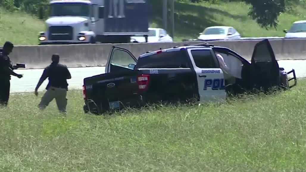 Crash involving Birmingham police vehicles slows traffic on I-20/59 westbound