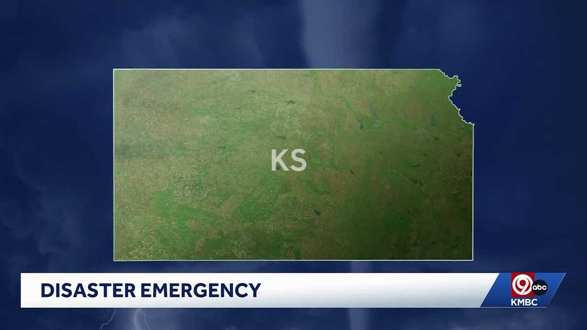 Kansas governor declares disaster emergency after tornado-warned storms