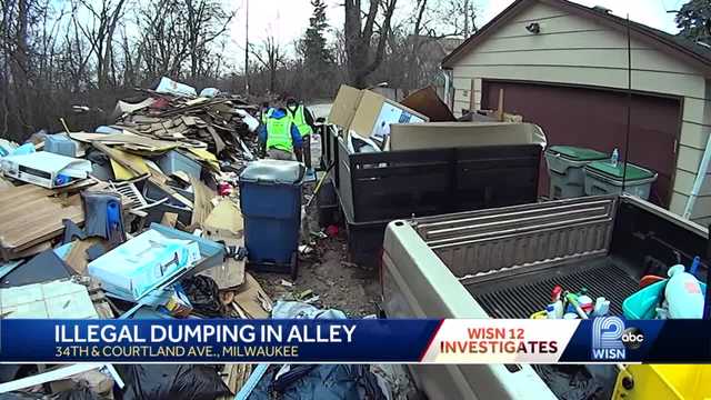 Illegal dump site cleanup in Milwaukee alley begins - Vimarsana News