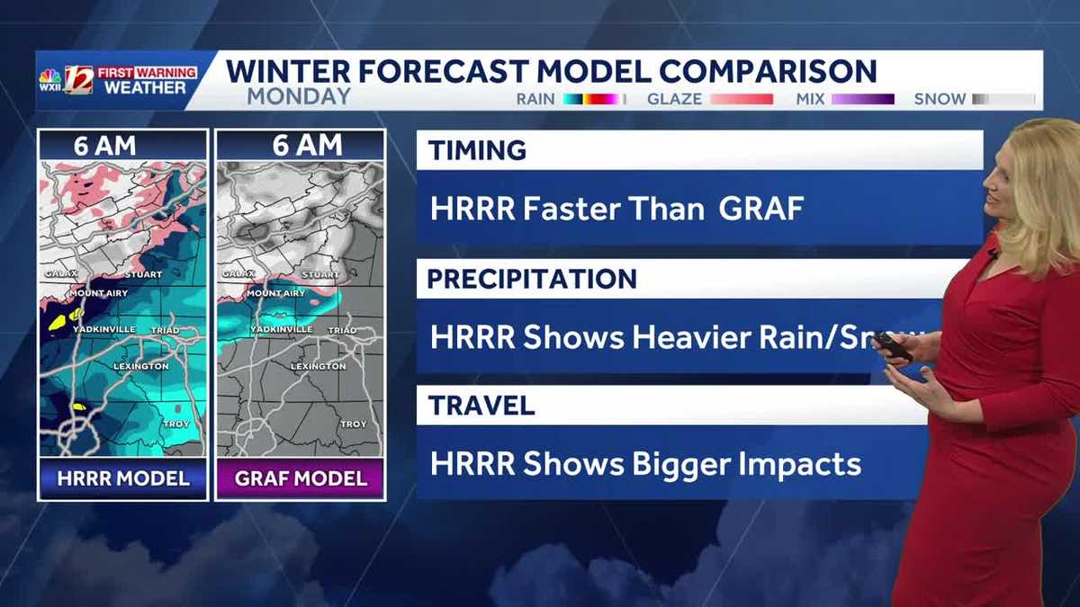 Freezing fog early Sunday, winter weather and snow chances return to North Carolina on Monday