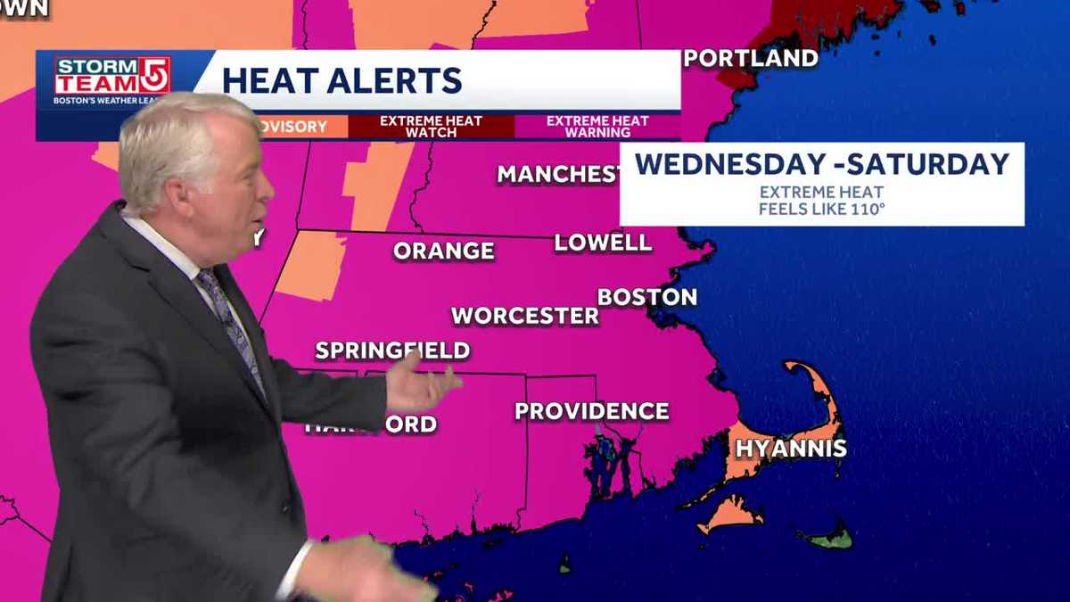  Showers and isolated thunderstorms amid extreme heat