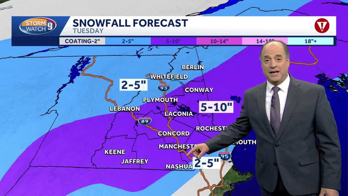 Video: Several inches of snow expected across New Hampshire