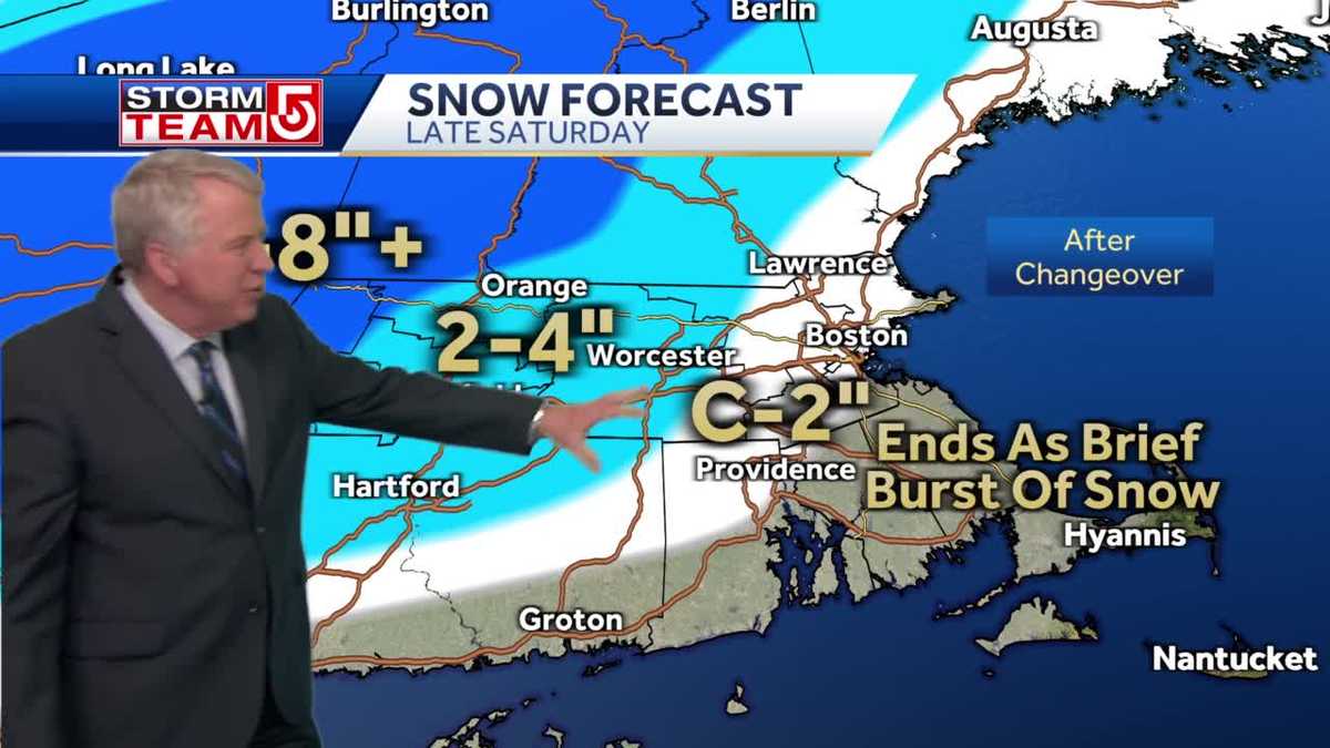 Video: Rain begins overnight, changes to snow Saturday afternoon