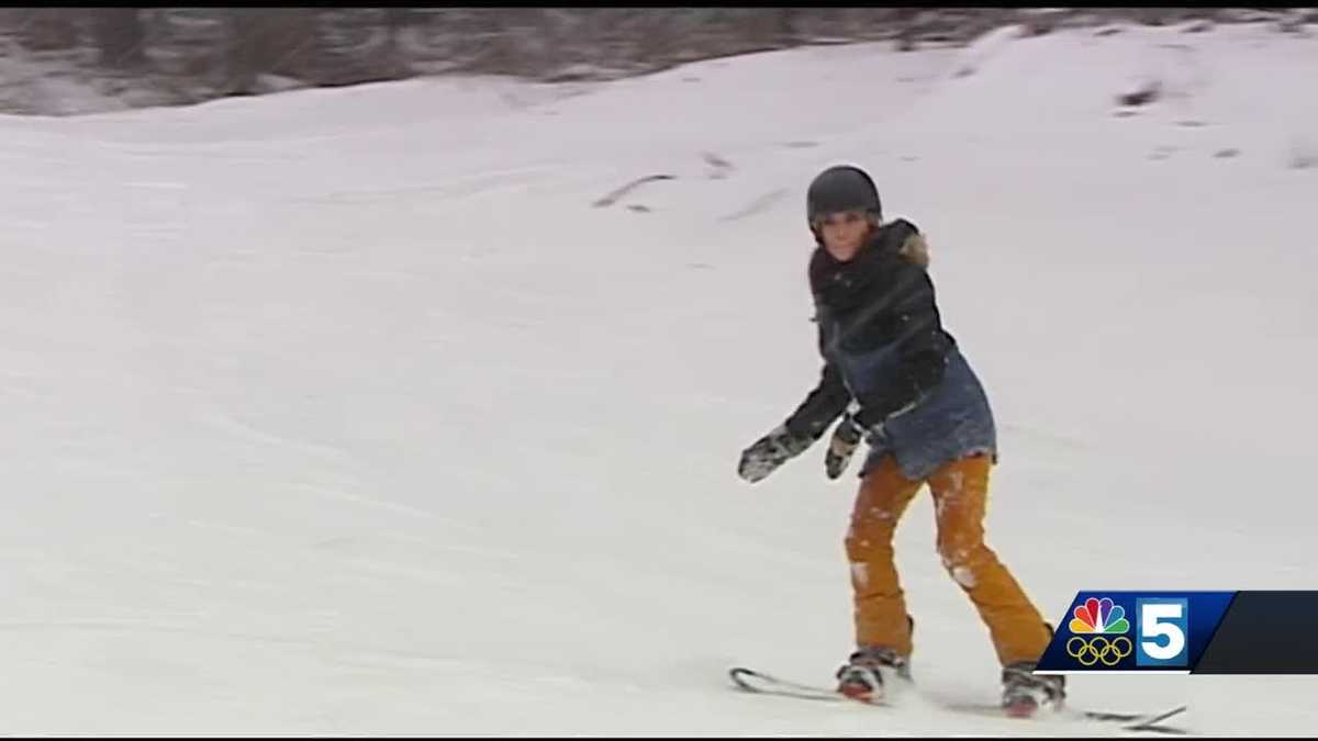 NBC5's Vanessa Misciagna finds a dominant foot while snowboarding for ...