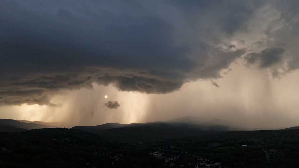Video shows possible microburst hitting northern New Hampshire Thursday night