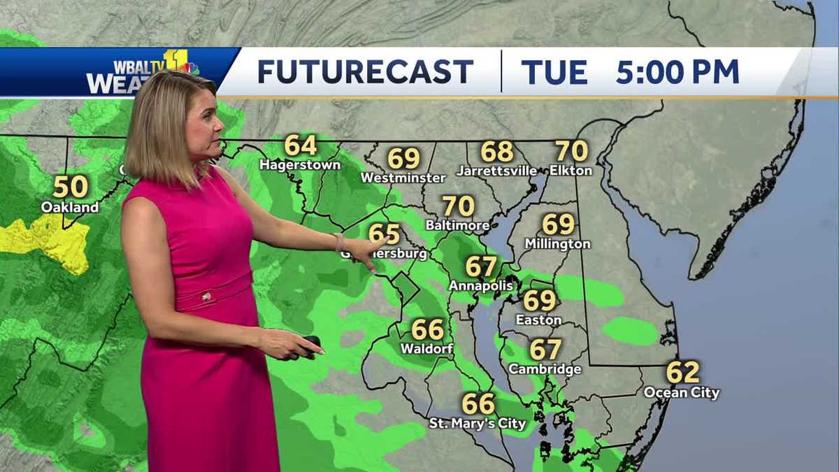Mostly cloudy Tuesday with chance for evening showers