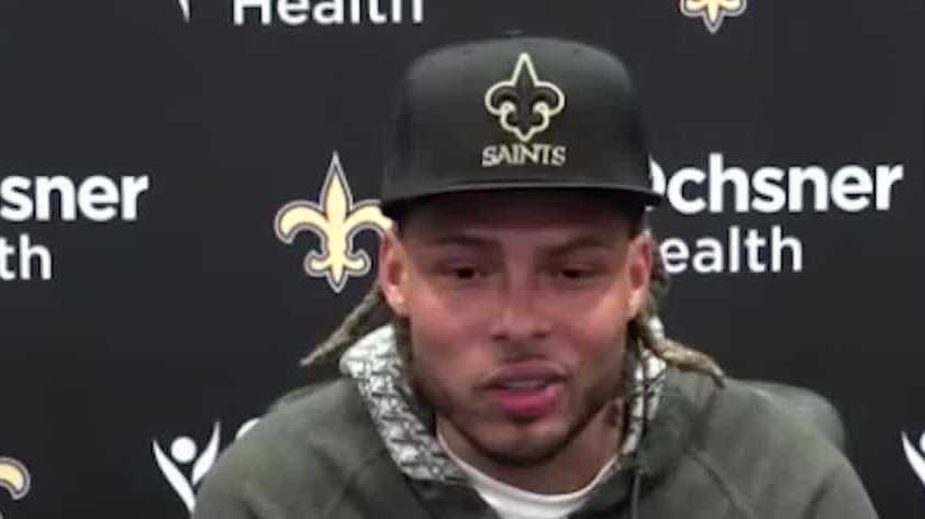 Tyrann Mathieu reports for Saints training camp after extended