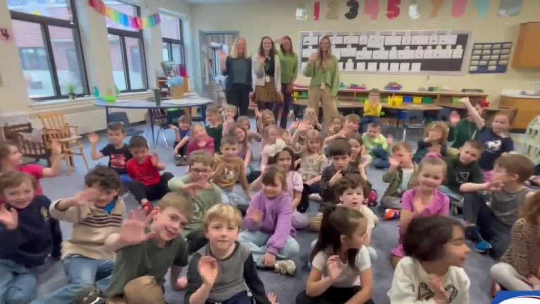 Kevin Skarupa visits Harold Martin School in Hopkinton