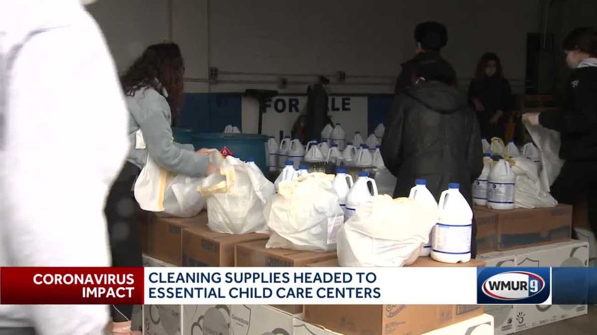 Cleaning supplies being delivered to child care centers