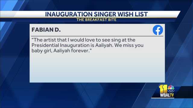 Breakfast Bite: Who do you want to see sing at inauguration - Vimarsana News