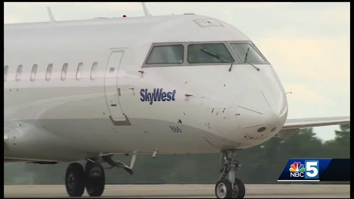 SkyWest's first flight to Washington, D.C. out of Plattsburgh takes off