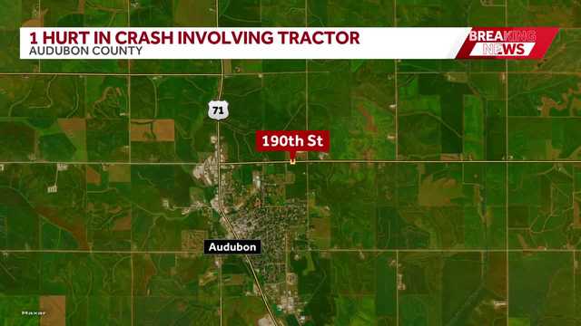 Car vs. tractor crash in Iowa leaves one person injured
