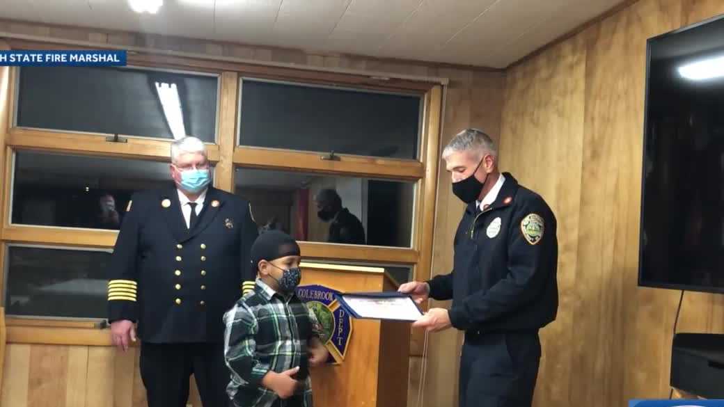 6-year-old boy receives award for alerting families to fire in Colebrook apartment building - Vimarsana News