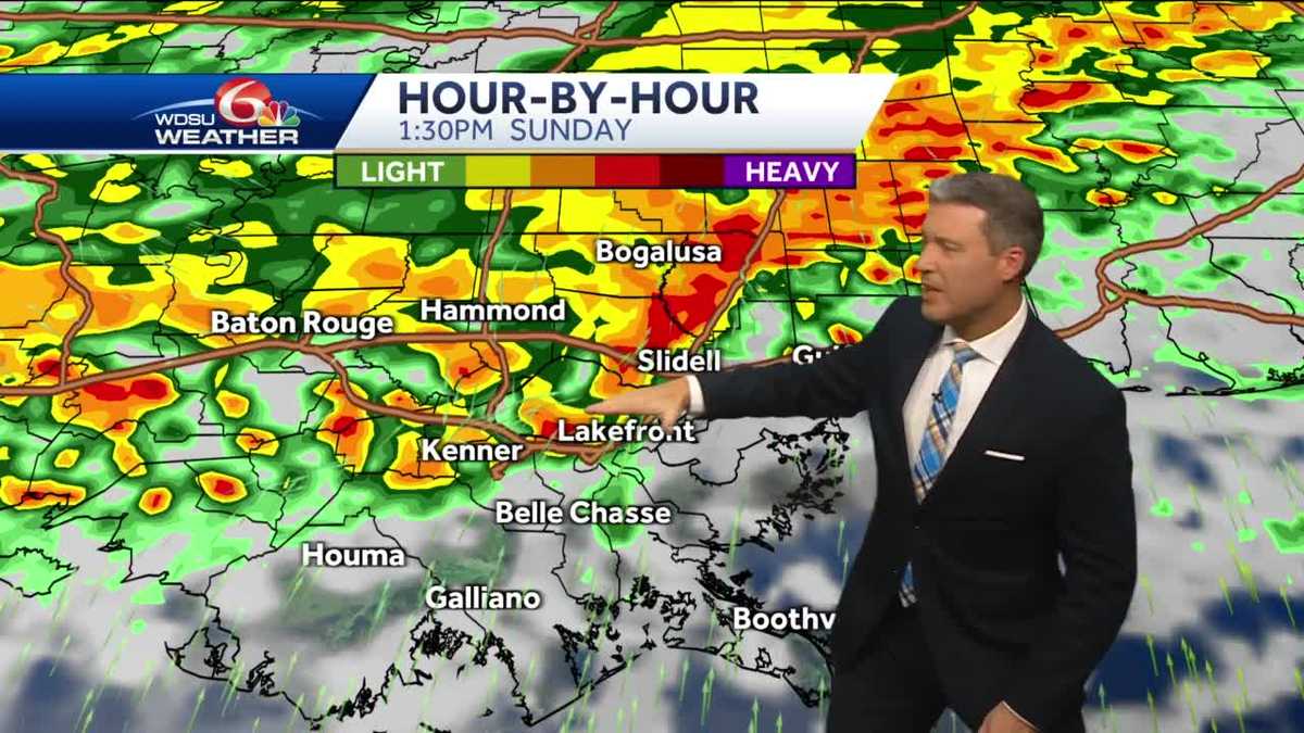 New Orleans Sunday rain flood chance