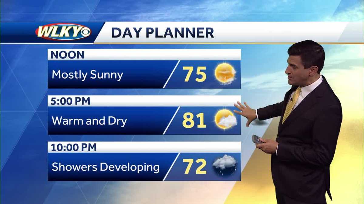 Warm and dry Friday, showers likely tonight