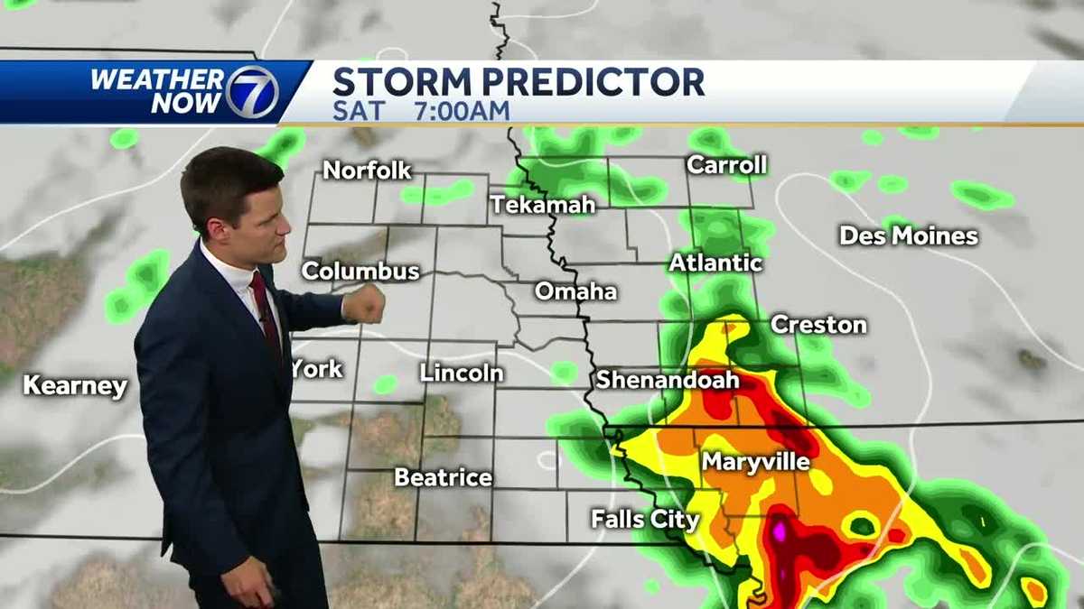Few scattered showers possible overnight, chance for more storms Saturday