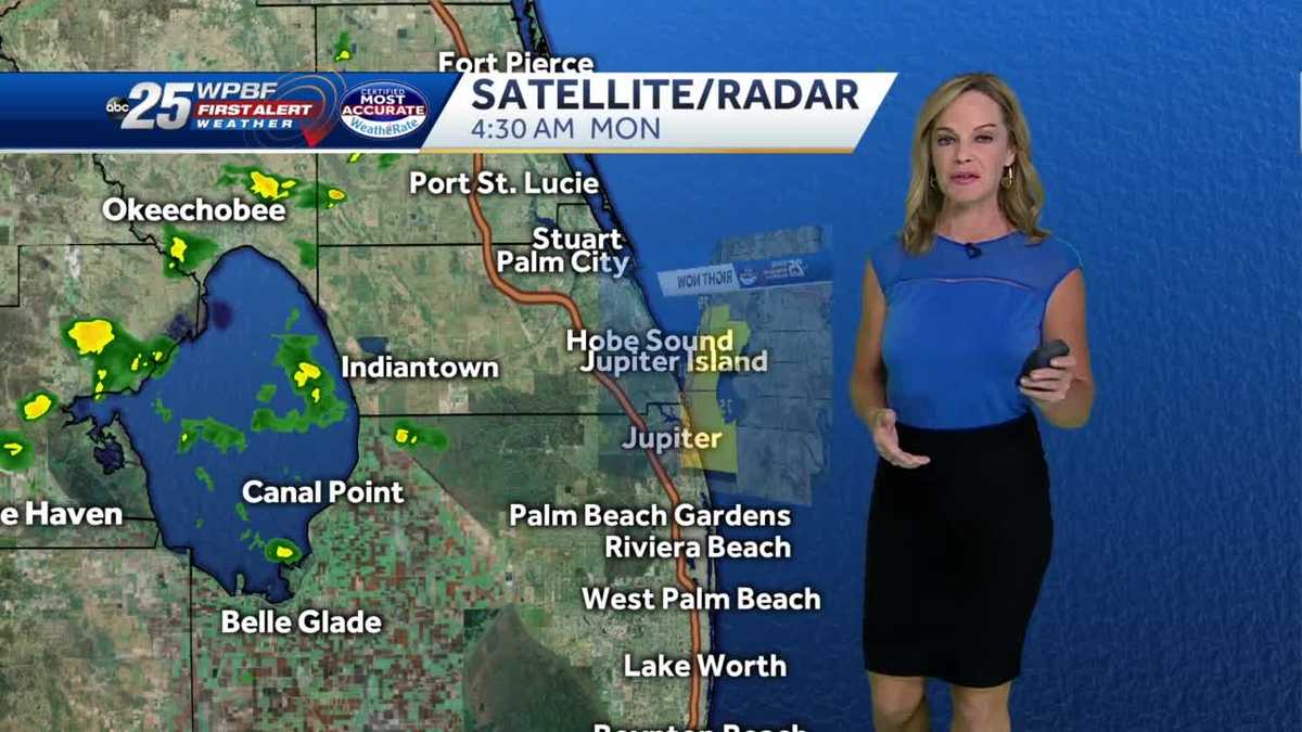 Breezy with Showers For South Florida