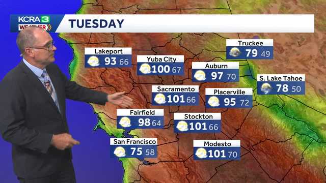 NorCal forecast: Triple digit heat hits Tuesday, Wednesday