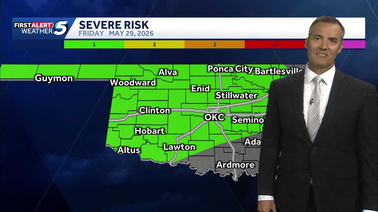 FORECAST: Hot, low storm risk Friday in Oklahoma