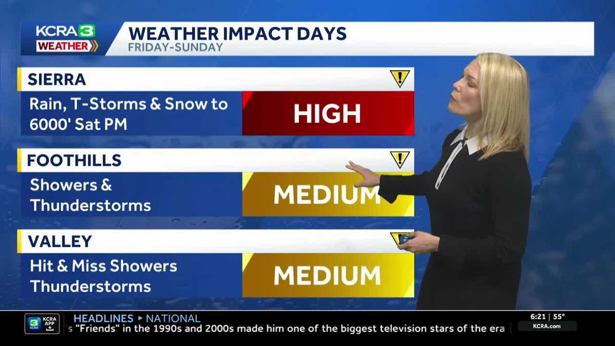 Impact days for the weekend across NorCal