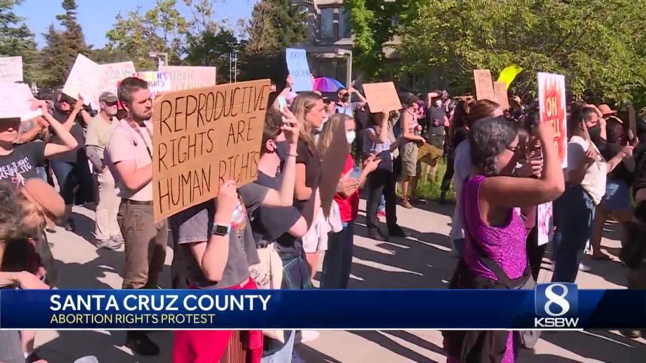 Santa Cruz County residents rally in response to the overturning of Roe v. Wade