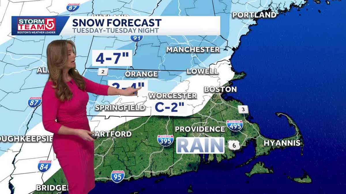 Video: Pats forecast; tracking Tuesday snow