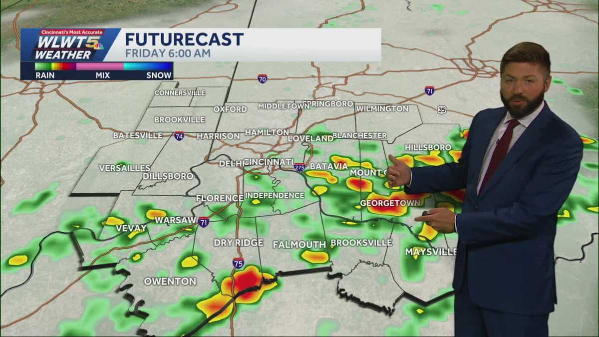 Rain moving out this morning for Cincinnati