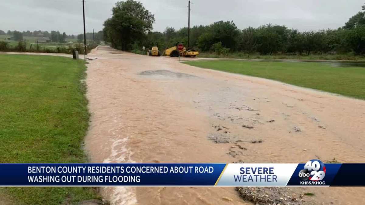 Benton County residents concerned about road washing out