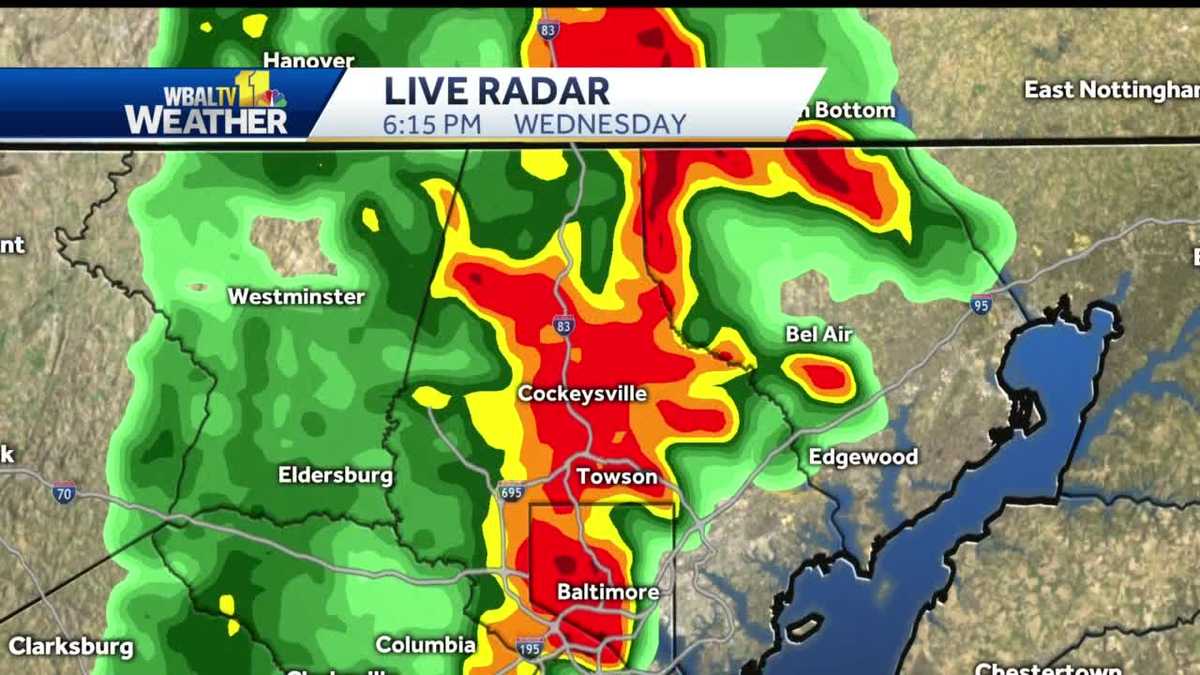 Severe storms move through Baltimore