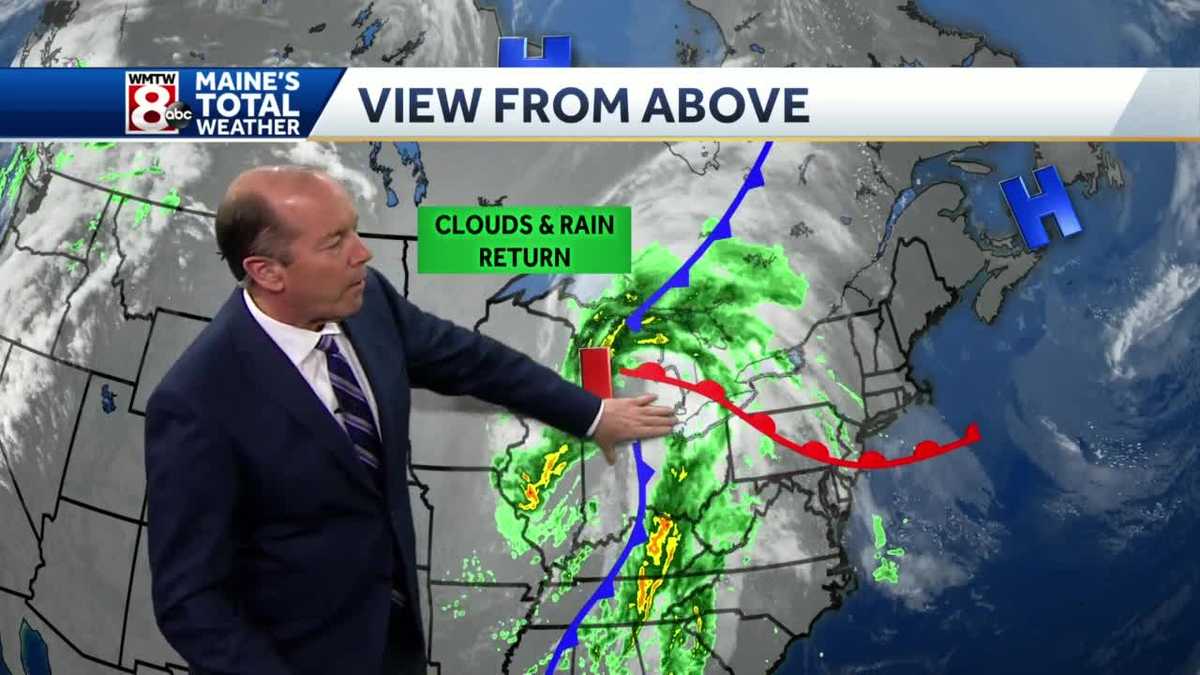 CLOUDY AND COOLER ON THURSDAY