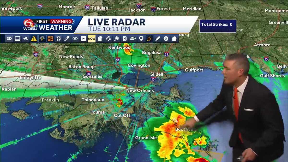 New Orleans weather forecast rain chances high temp risk severe