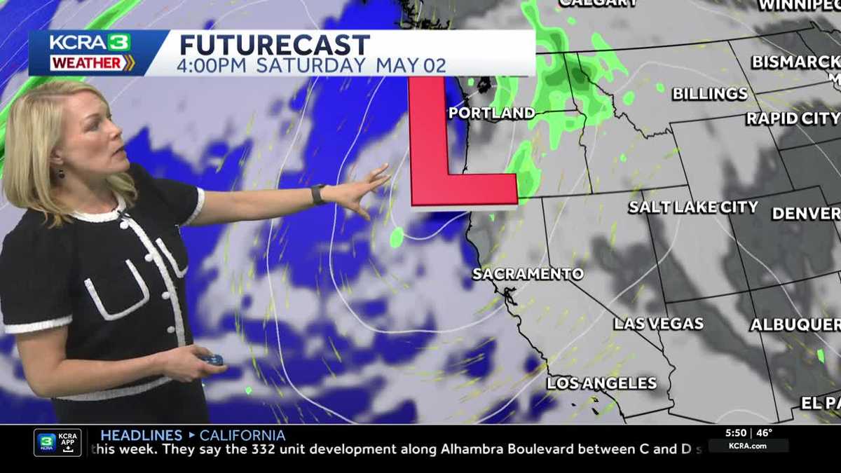 Unsettled Sierra. Warming in Valley across NorCal.