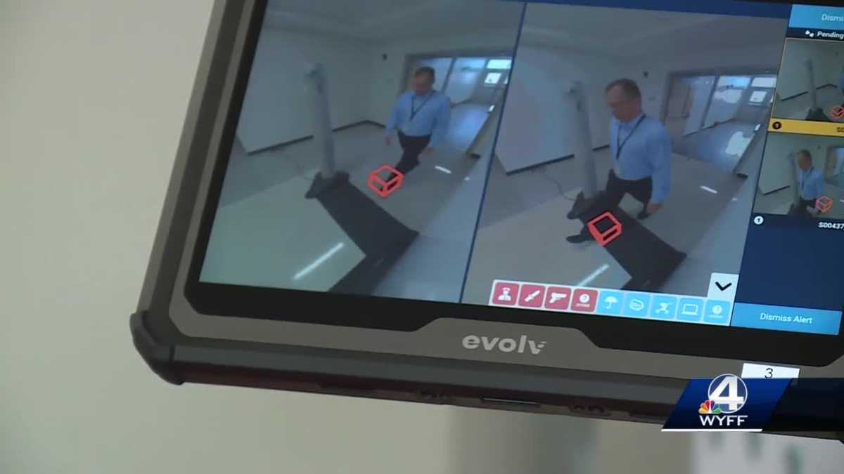 Greenville County School District shows weapons detection system - WYFF