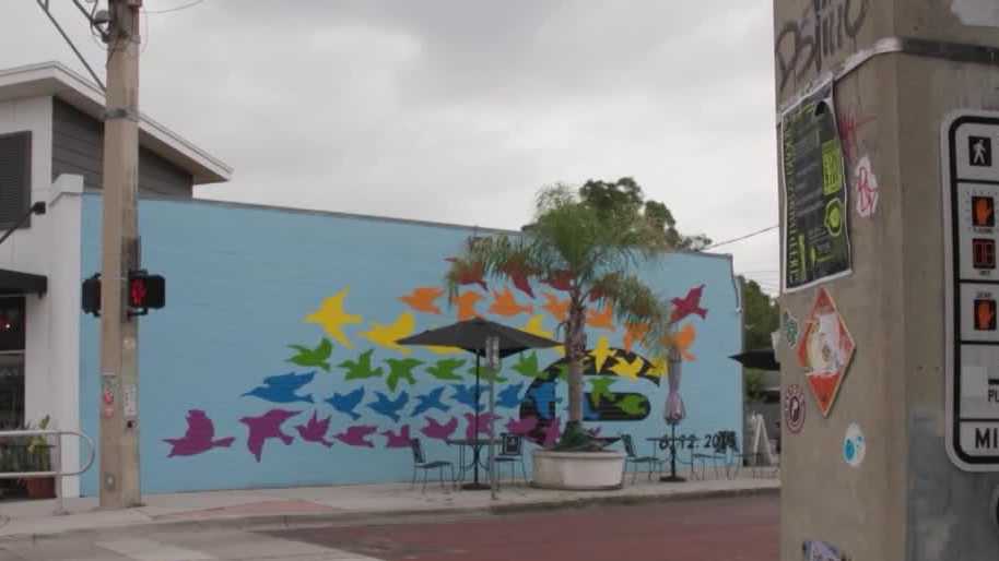 Artist honors Pulse victims after Orlando mural was mistakenly painted over