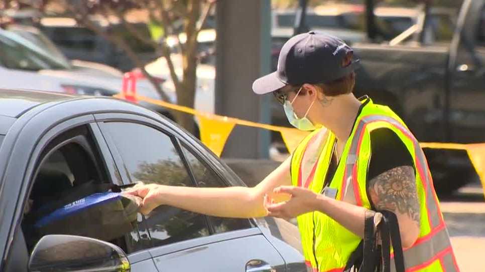Doctors from smaller medical practices pick up PPE at Cal Expo