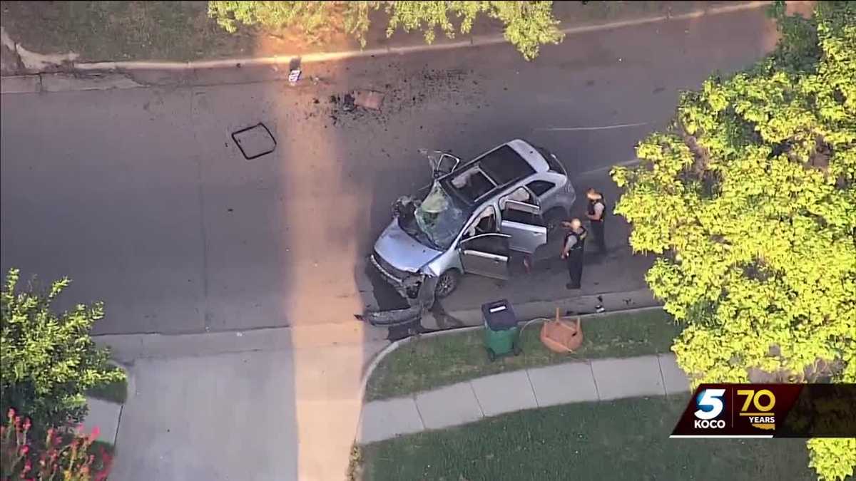 OKC police search for suspect after crashing into teen's car