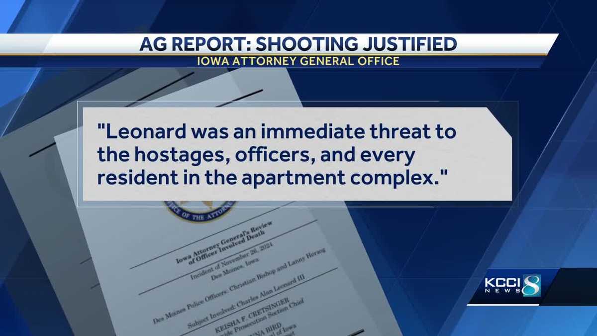 DMPD officers justified in deadly shooting, Iowa AG's office says