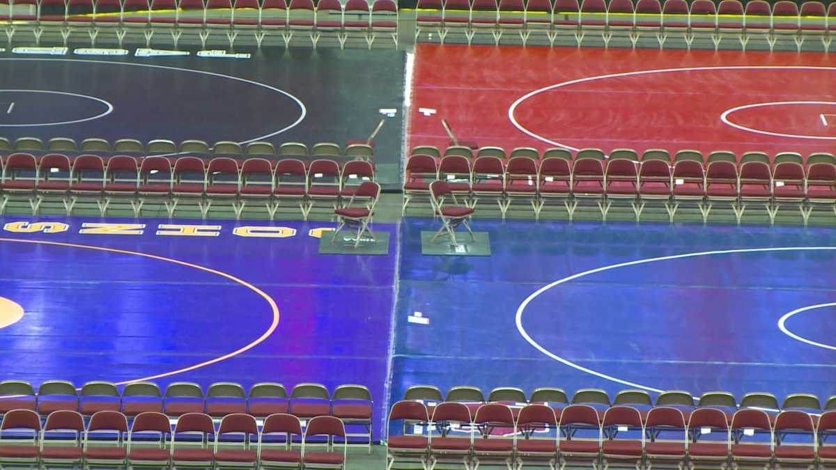Mats ready for wrestling tournaments