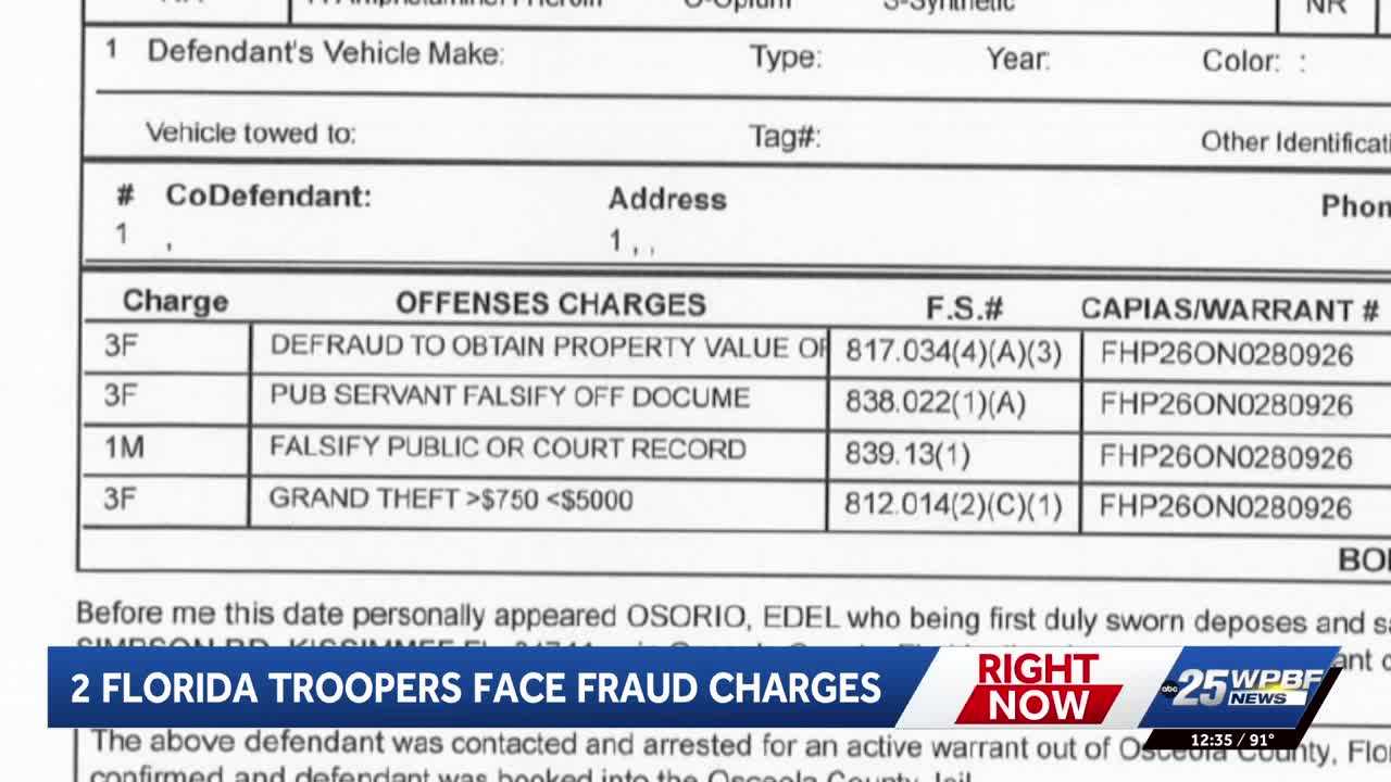 Former Florida Highway Patrol officers charged with fraud and grand theft