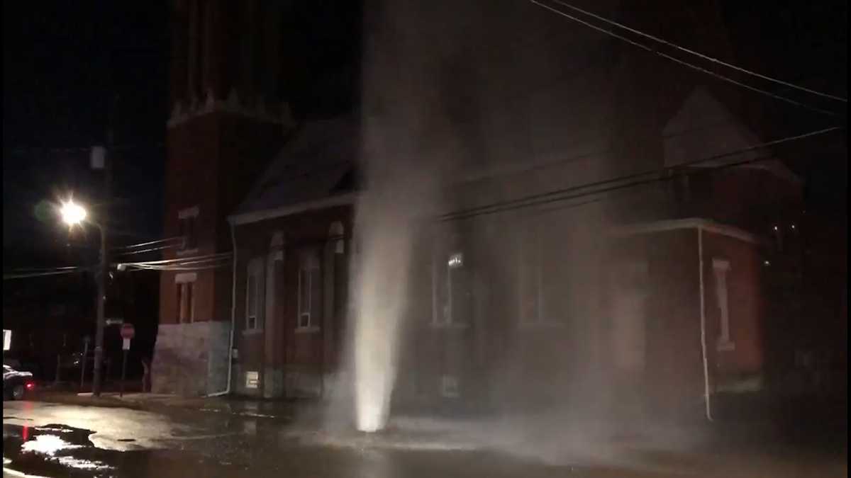 Sharpsburg water main break sends water shooting into air